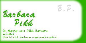 barbara pikk business card